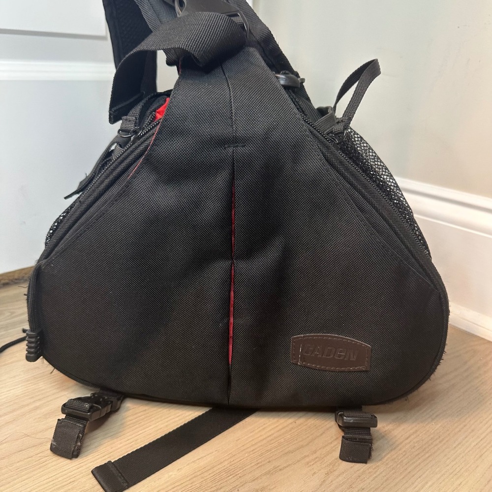 Caden Camera Case Shoulder Bag Sling Backpack Waterproof Black Canon Sony Nikon